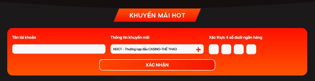 nhận thưởng nạp đầu U888